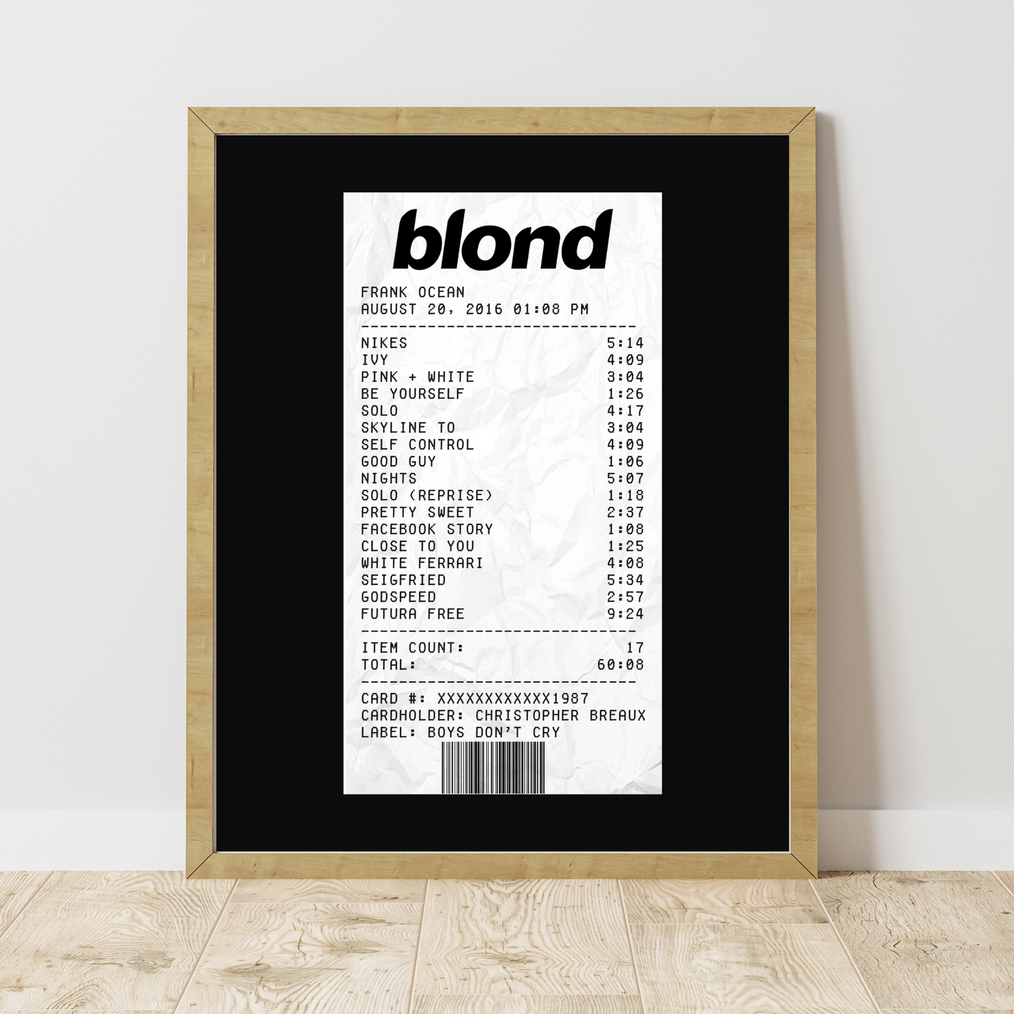 Blonde Receipt