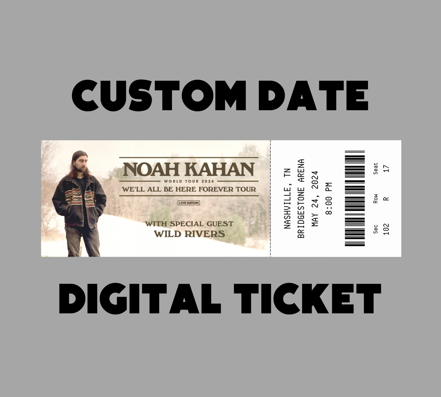Noah Kahan Tour Digital Ticket