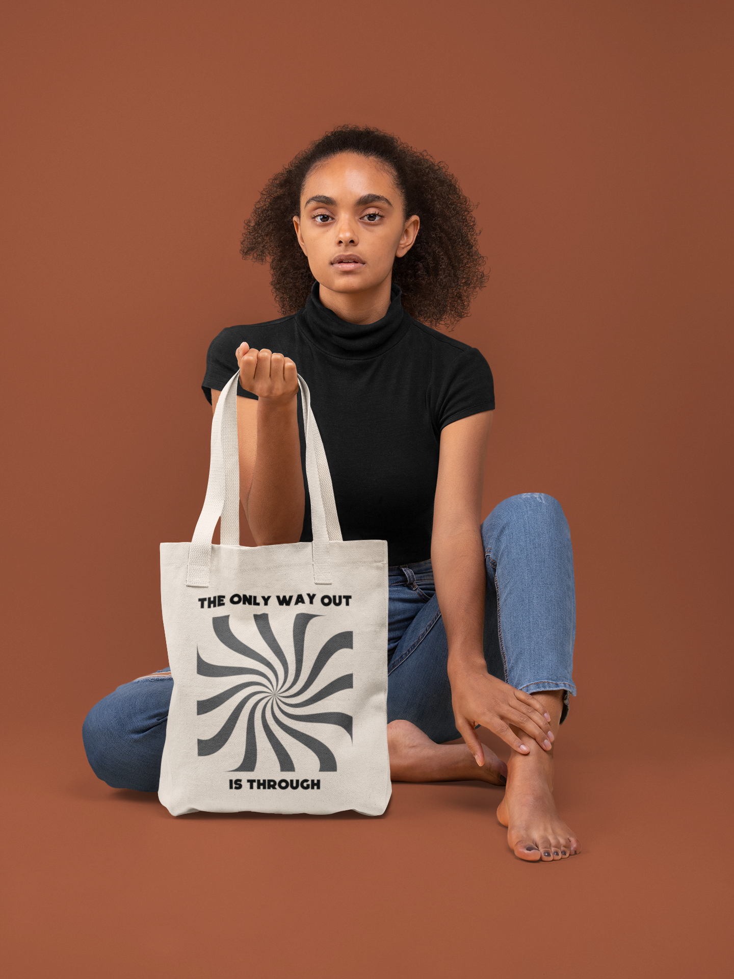 The Only Way Out is Through Tote Bag