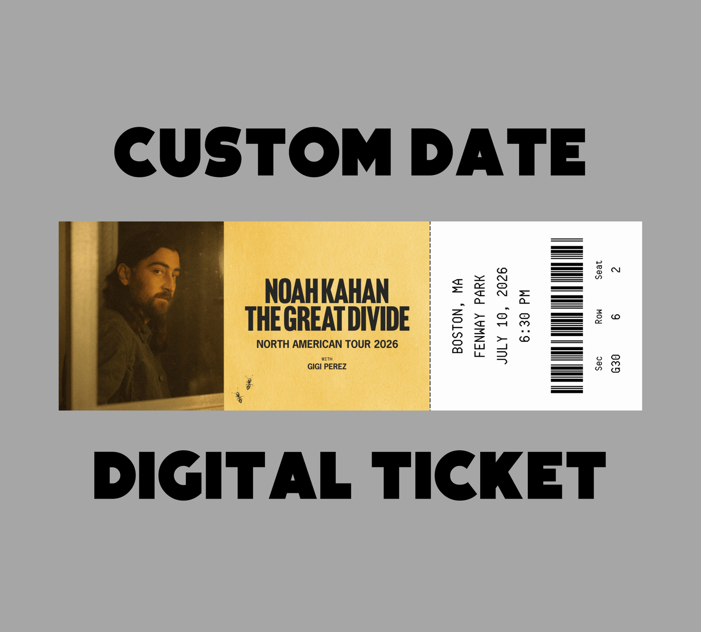 Noah Kahan Tour Digital Ticket